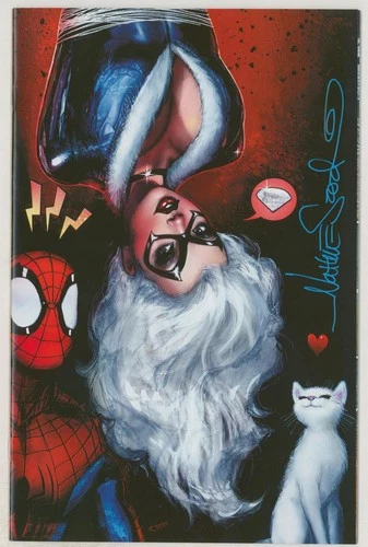 SIGNED Nathan Szerdy Variant Cover Art Amazing Spiderman #59 LGY #953 Black Cat