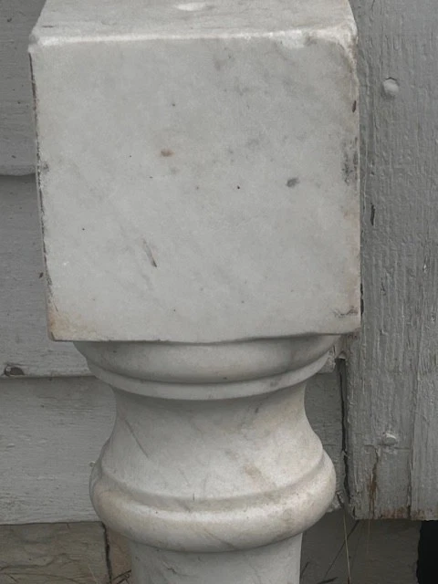 Anitque White Marble Balster/Spindle from a Railing.36" - Image 4 of 4