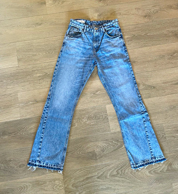 Zara Jeans Herren Blau helle Waschung Gerades Bein Gr. 38 L 77cm Denim