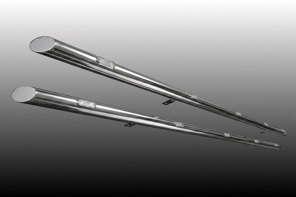 "2 \" Chrom Edelstahl Seiten Stangen + Bernstein Leds FüR Ford Ranger 2006-2012"-image