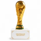 2022 World Cup Trophy Style Plated Ornament Gift Box Soccer Gift