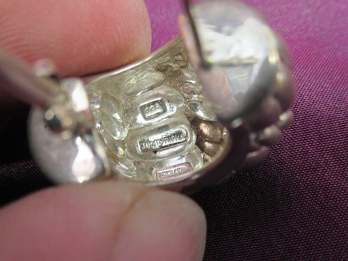 JUDITH RIPKA - coppia orecchini a semicerchio intreccio cesto pesante argento sterling 925 - Foto 6 di 6