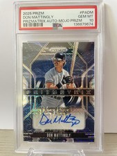 2025 Prizm Don Mattingly Prizmatrix Mojo Prizm Auto /25 Yankees PSA 10 POP1 💎
