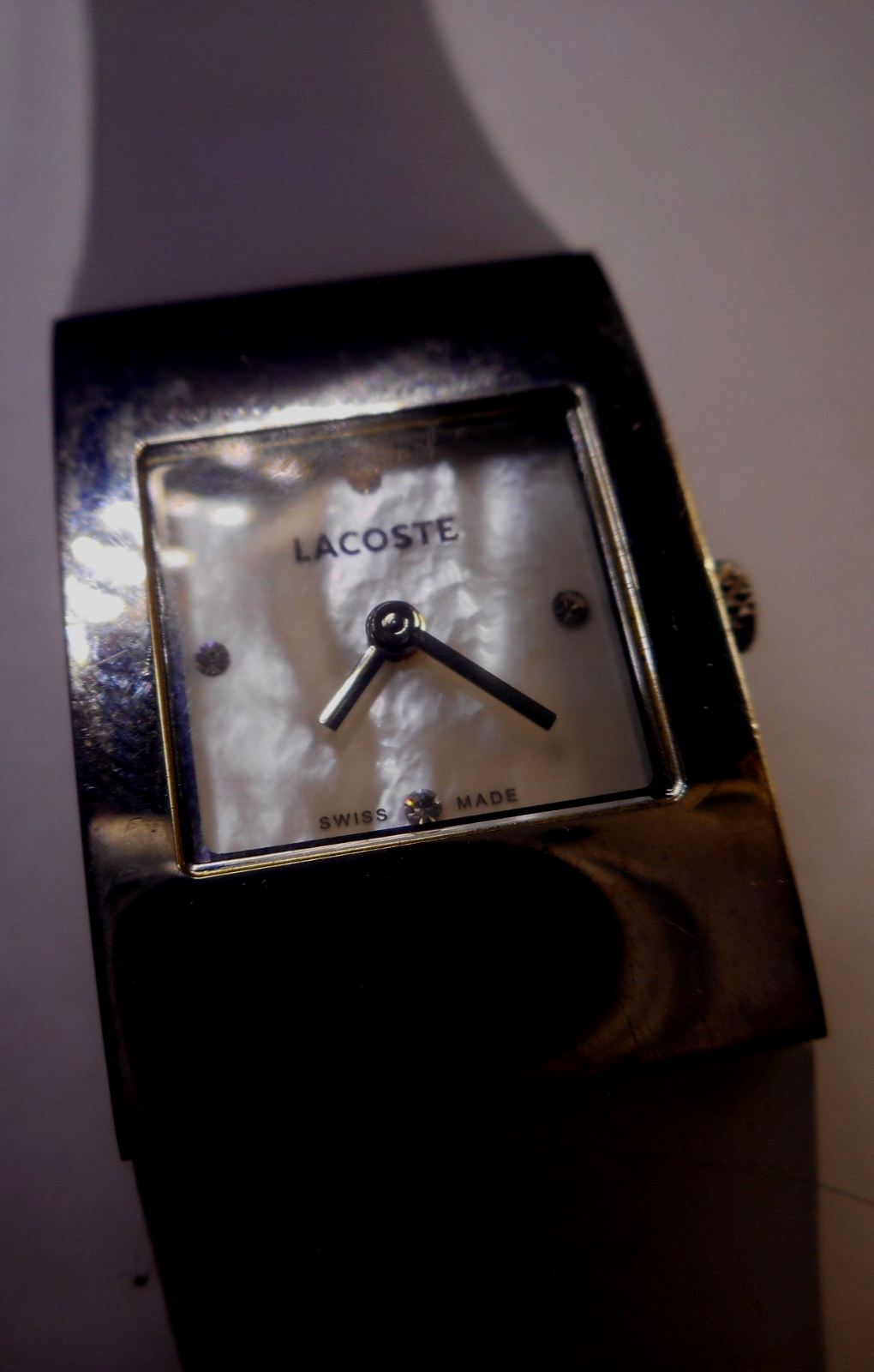 Vintage Lacoste Slim Lavender MOP Women's Watch - Needs Battery