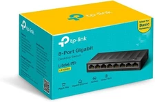 TP Link LiteWave 8 Port Gigabit Ethernet Switch Unmanaged Plug and Play New