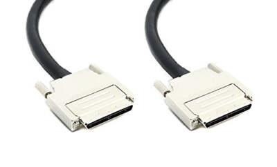 RiteAV 6ft 0.8mm-0.8mm VHDCI SCSI Cable Offset Male-Male Black
