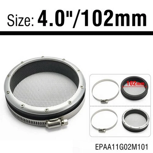 Filtro de aire negro 1 pieza diseño 4X más fuerte 4" Turbo Guard SF T3 T4 Garrett NUEVO - Imagen 2 de 8
