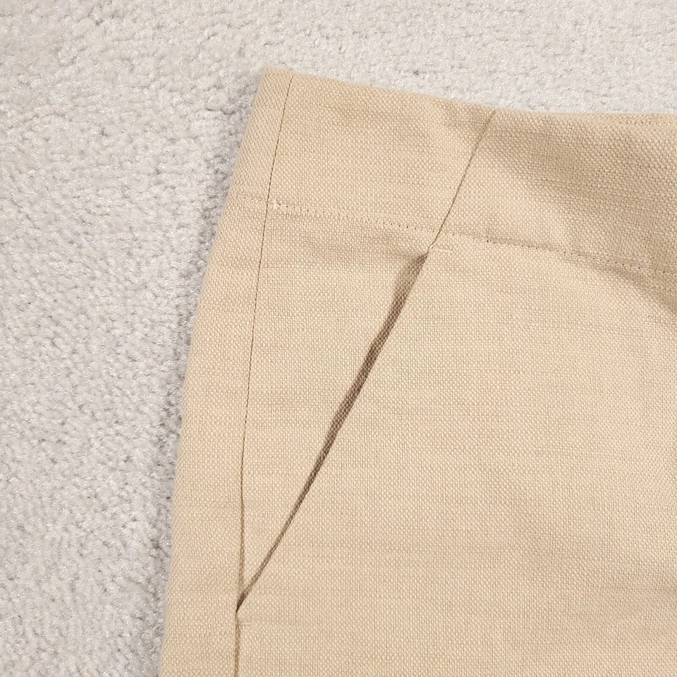 Pantalones Cortos Ann Taylor LOFT The Riviera Para Mujer 4 Beige Mezcla de Lino 3.5" Dobladillo Crudo Foto 3 de 4