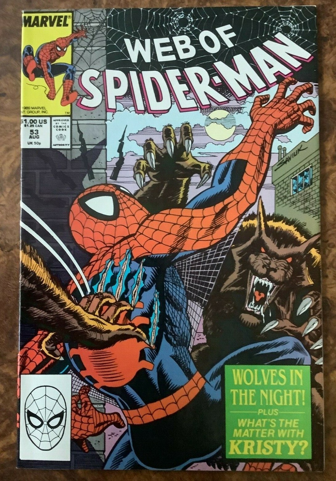 Web of Spider-Man 53 VFNM 1989 Early Mark Bagley Werewolf Gerry Conway  Marvel | eBay