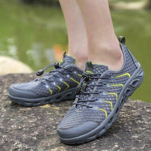 Herren Outdoor Wasser Atmungsaktiv Schnelltrocknend Netz Strandschuhe Badeschuhe MOON