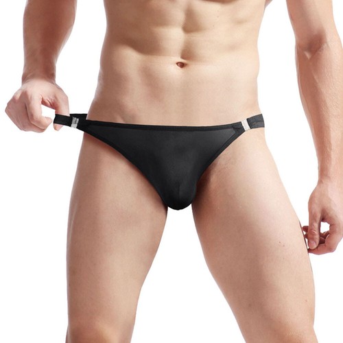 Men Sexy Briefs Thong Ice Silk Soft Underwear Underpants Panties Shorts Knicker - Picture 18 of 32
