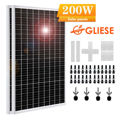 200W Solarpanel 12V Solarmodul Monokristallin Photovoltaik Wohnmobil Camping RV