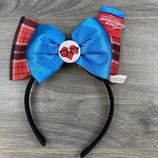 Nerd Geek Chic Plaid Bow Headband Nerdy Halloween Costume Dress Up Cosplay
