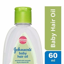 Johnson's Baby Hair Oil Non Greasy Avocado Pro-Vitamin B5 Soft Mild 60 ml