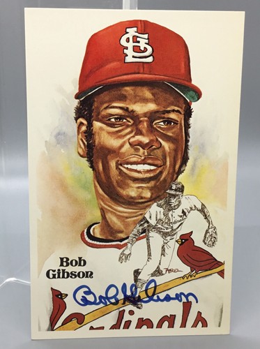 1981 Bob Gibson Signed Postcard - JSA Certified - Picture 2 of 3