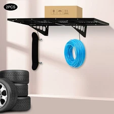 Garage Shelving, Garage Storage Shelves Heavy Duty Wall Mounted Black