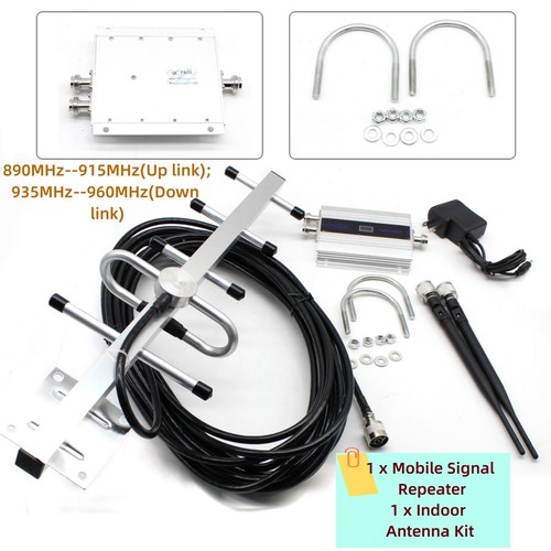 GSM 900Mhz 3G、4G LCD Cell Phone Signal Booster Mobile Repeater Kit +Yagi Antenna