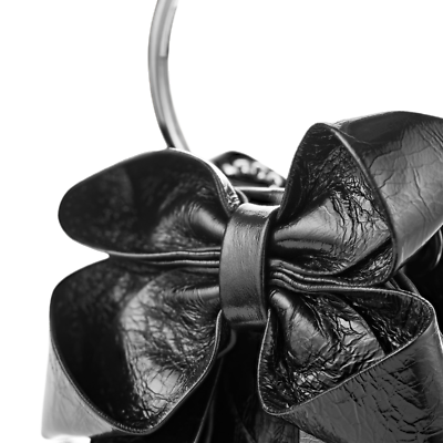 JIMMY CHOO Bon Bon Micro $1095 Black/Dark Silver Metallic