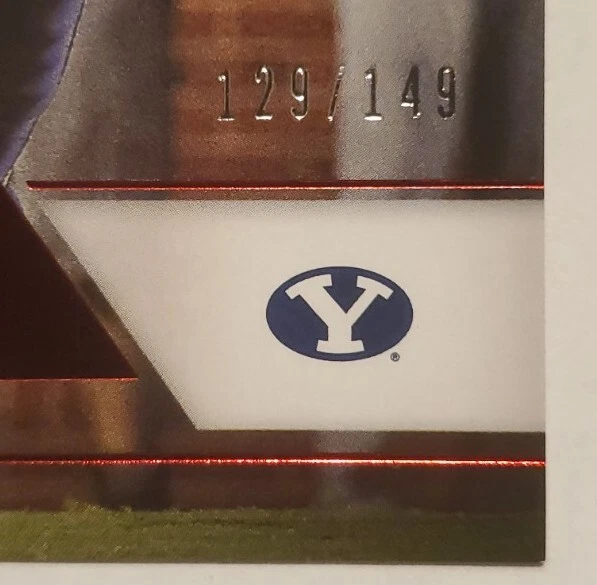 2021 Prestige chronicles draft zach wilson rookie red parallel SP 129/149 jets - Image 2 of 3