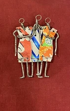 Three Sisters Pin Upcycled Recycled Colorful Aluminum Can Modern Folk Art