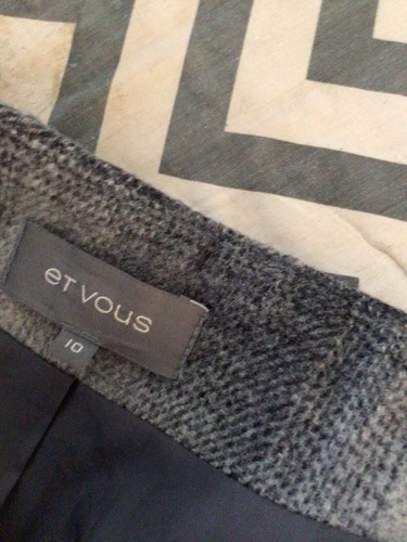 Vintage Style Grey Mix Swing Jacket Size 10 - Picture 8 of 9