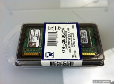 Kingston KTH-ZD7000/256 PC-2700 Arbeitspeicher 256 MB (333 MHz, 200-polig)