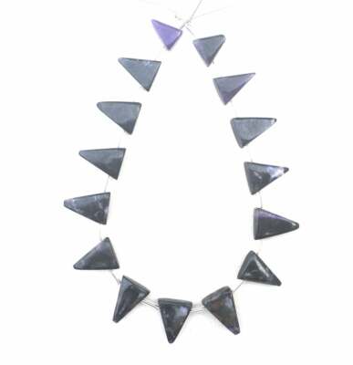 Smooth Triangle Shape 15 Pieces Natural Charoite Gemstone Size 9x11-13x16 MM  