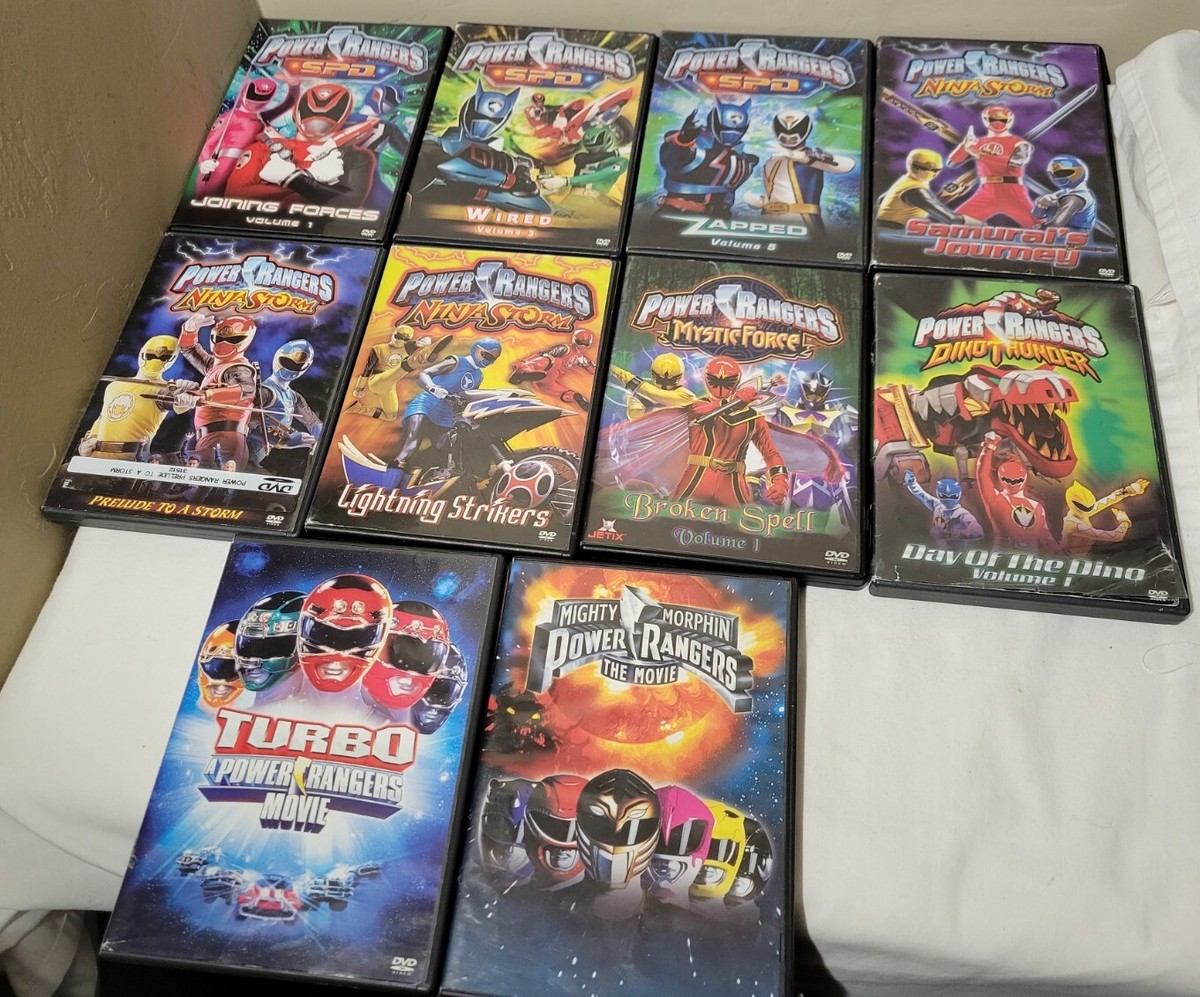 10 Lot Power Rangers DVD SPD, Mystic Force, DinoThunder