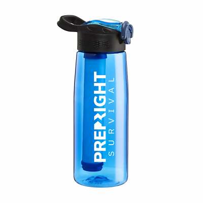 Prep-Right Water Filter Bottle with Built In Filtration System