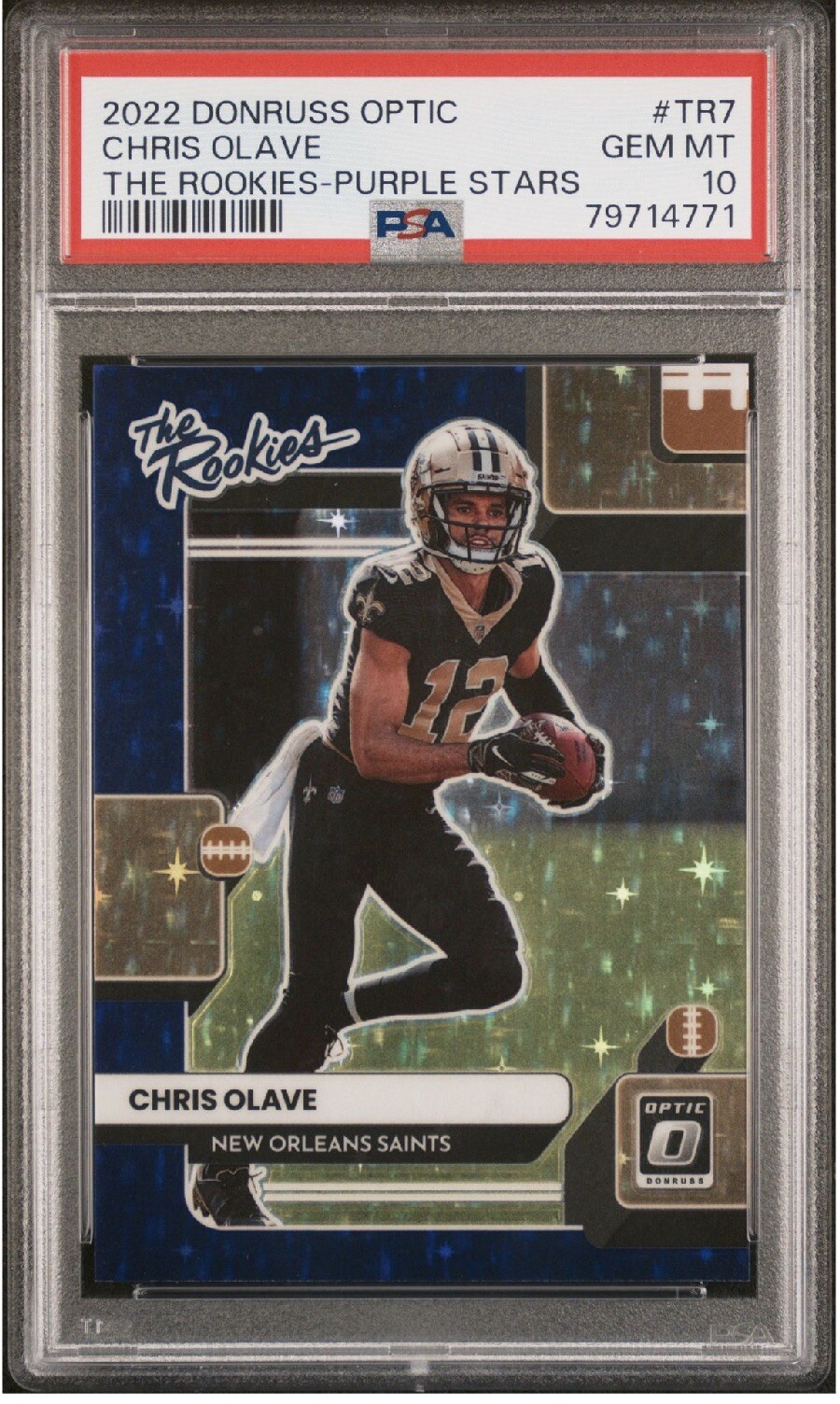 Chris Olave Panini Donruss Optic the Rookies #TR7 Purple Stars