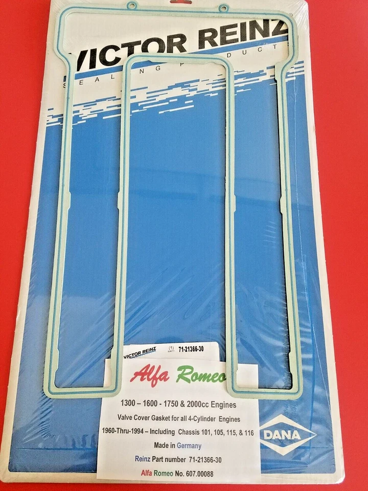 Alfa Romeo Spider, GTV, Berlina, Giulia 1300 1600 1750 2000 Valve Cover Gasket - Image 3 of 4