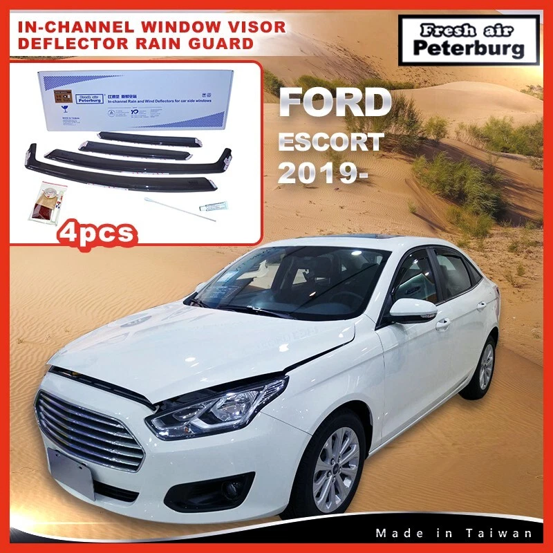 Deflector de viento en canal para Ford Escort 2019+ 4 piezas Foto 2 de 4