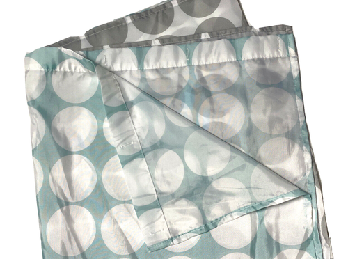 Cortina de Ducha Azul Gris Lunares Ligera Baño Decoración Círculos Modernos - Imagen 5 de 5