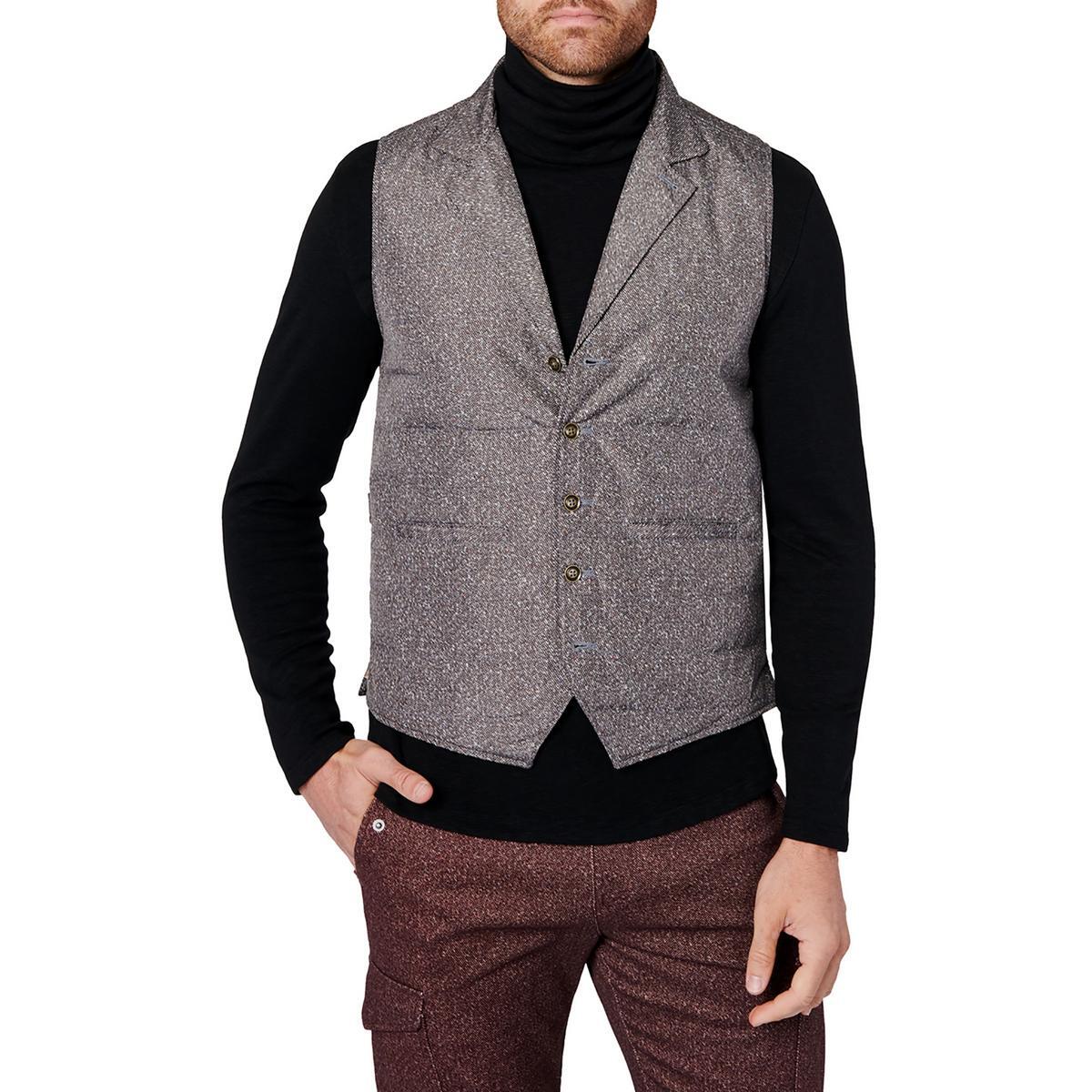 Мужской повседневный жилет Brooklyn Brigade с серой подкладкой из вереска L BHFO 1309