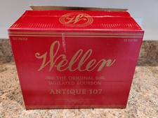 W.L. Weller Antique 107 red label bourbon whiskey OWA box case with insert 750ml