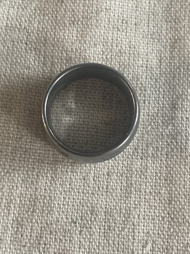 Tungsten Carbide Men's Dark Gray Ring with Symbols size 9 7468 - Picture 6 of 7
