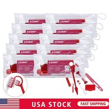 10Pack Dental Orthodontic Brush Ties Toothbrush brush Floss Oral Care Clean Kit