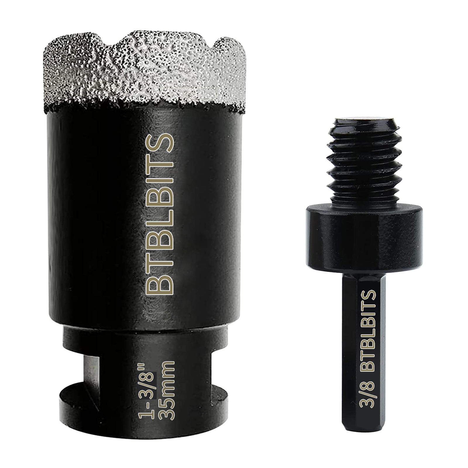 1-3/8" 35mm Diamond Core Drill Bit Hole Saw Set for Drilling Tile Ceramic Marble