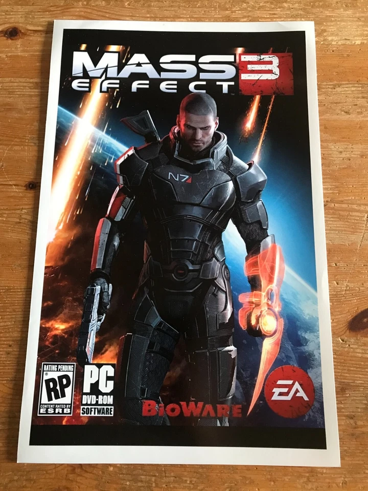 Mass Effect 3 Poster Lot Video Game 11" x 17" Posters Set of 4 Gamer Art - Image 2 of 4