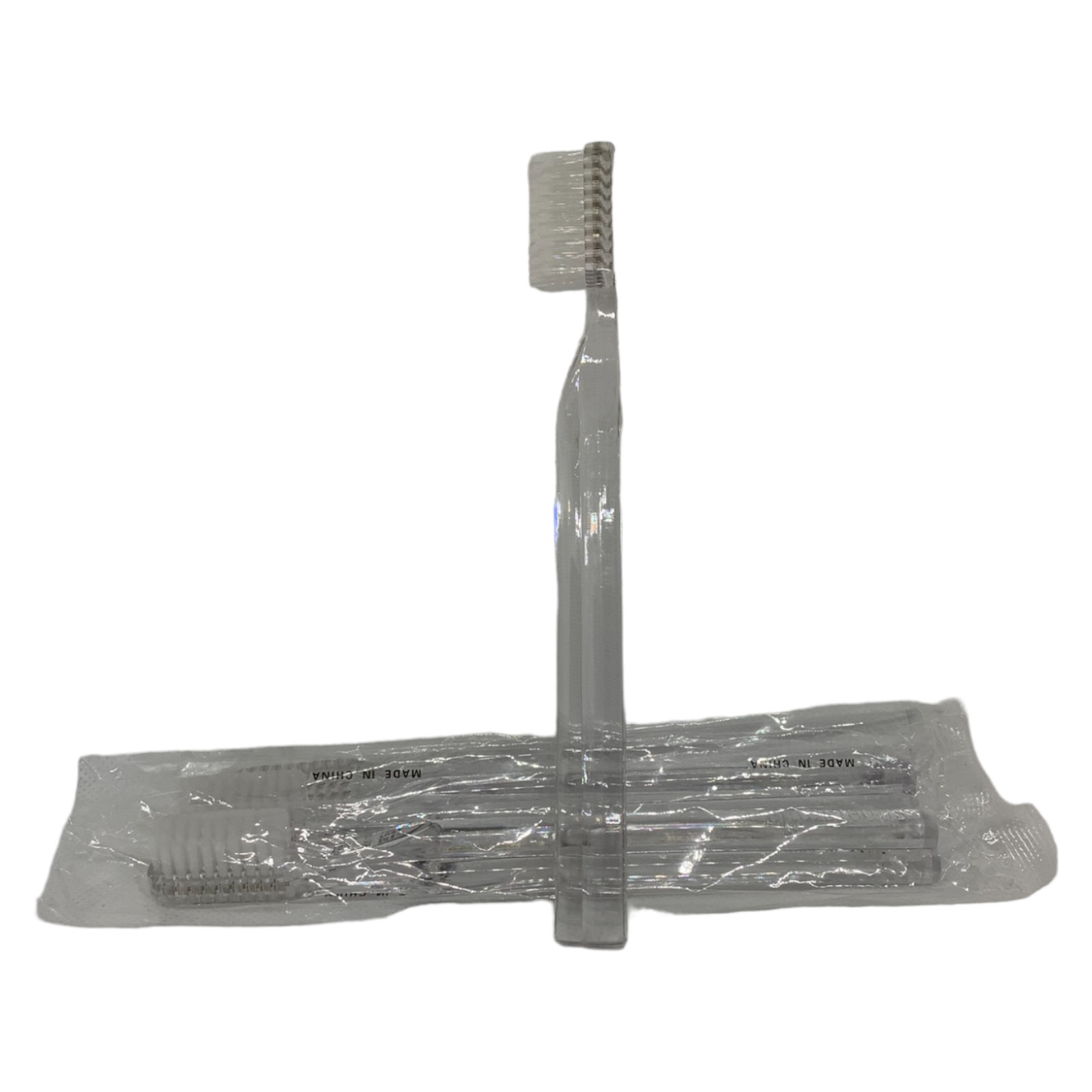 4 PK Supersmile 45&deg; Ergonomic Toothbrush Crystal Clear SOFT Nylon Bristle NEW