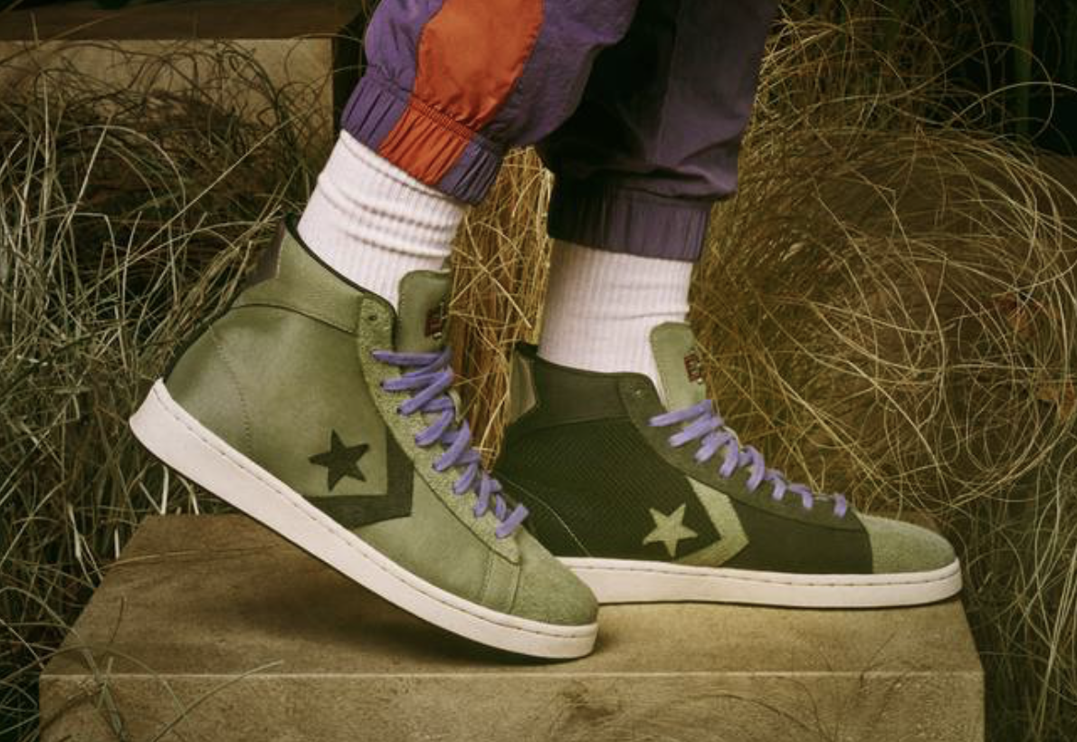 Converse Pro Leather Mid Black History Month Sequoia/Egret Sz9 168273C Shoes NIB Size 9 - Converse Pro Leather Mid Black History Month for  main image 3