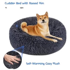 FOCUSPET , Pet Sleeping, Bed Donut, Cuddler Round Very Comfortable 32 inch