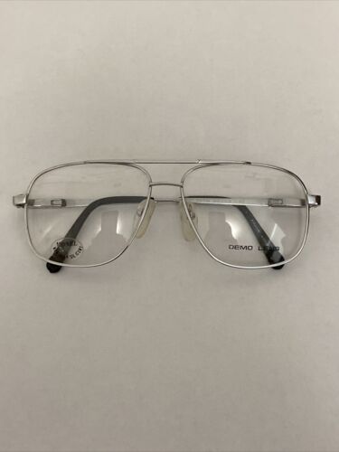 Vtg Monel-4 Double Bridged Chrome/Silver Aviator Glasses Demo Lenses 56-15-140 - Zdjęcie 1 z 11