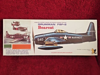 HAWK GRUMMAN F8F-2 BEARCAT MODEL KIT 562-130 VINTAGE 1967 | eBay
