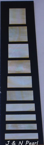 Mother of Pearl Selected Gold Block Inlay Set for Gibson Les Paul, 0.06" Thick
