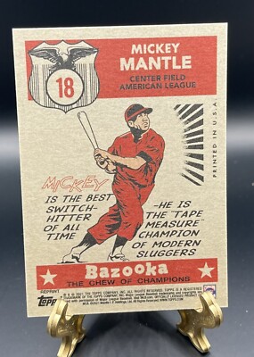 2021 TOPPS MLB THE SPORTING NEWS MICKEY MANTLE #18 REPRINT BAZOOKA