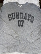Forever 21   Sundays 07  Gray sz. s women  s sweatshirt. Soft, comfortable