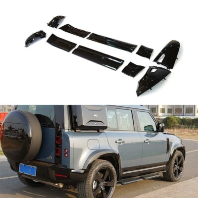 10Pcs Gloss Black Side Skirt Door Panel Replacement Fits for Defender 2020-2023