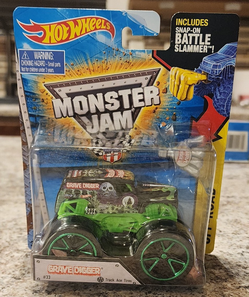 Hot Wheels Monster Jam Grave Digger Battle Slammer Track Ace Tires ...