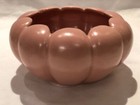 Vintage Pottery Lotus Flower Bowl Planter Scallop Edges Pink 6" — photo 10
